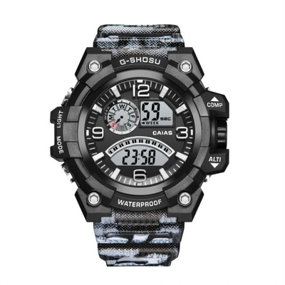Men′s Outdoor Sports Watch Luminous Alarm Electronic Watch Camouflage Digital Watch