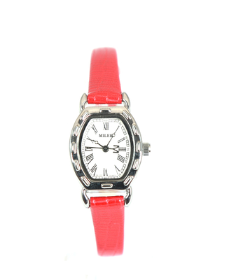 Stylish 30 Meters Water Resistant Quartz Wrist Watch / Leather Strap Quartz Watch with Engraved Logo