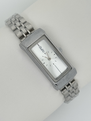 Silver Dial Analog Wrist Watch Stainless Steel With Date Display And Luminous Hands