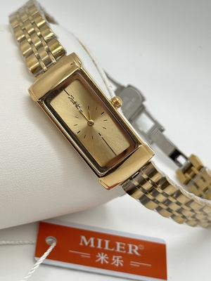 Analog Display Stainless Steel Strap Watch Mineral Dial Wrist Watch With Metal Strap