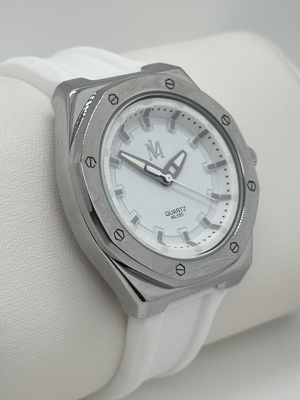 30 Meters Water Resistant Wrist Watches With Silicone Strap Chronograph Date Display