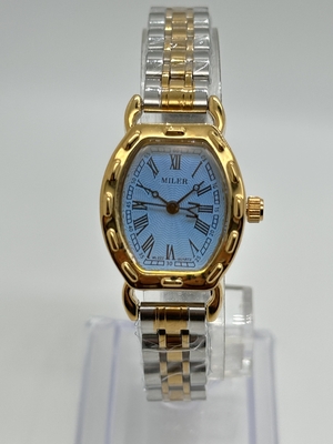 Oval Dial Stainless Steel Strap Watch With Luminous Hands And Date Display