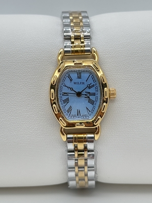 Oval Dial Stainless Steel Strap Watch With Luminous Hands And Date Display