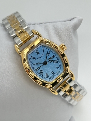 Oval Dial Stainless Steel Strap Watch With Luminous Hands And Date Display