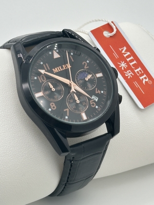 Stylish Water Resistant Quartz Light Watch Black Band Trendy Watch For Ladies
