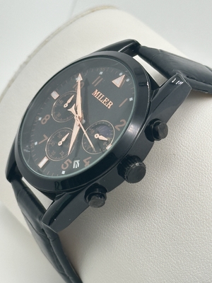 Stylish Water Resistant Quartz Light Watch Black Band Trendy Watch For Ladies