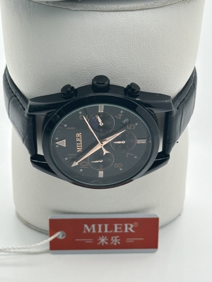 Stylish Water Resistant Quartz Light Watch Black Band Trendy Watch For Ladies