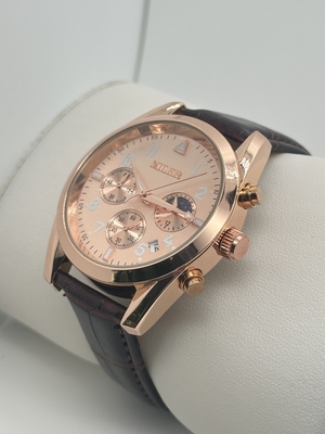 Durable Quartz Stainless Steel Quartz Watch With Luminous Hands Date Display Buckle Clasp