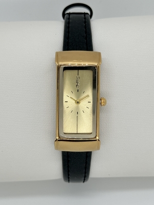 Exquisite Stainless Steel Leather Strap Quartz Watch With Personalized Engraving Option