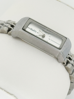 Fashion Men Silver Timepiece Stainless steel Strap Quartz Wristwatches