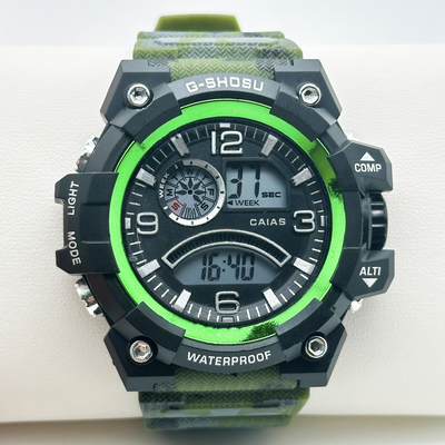 Hot Sale Sports Casual  Green Silicone Smart Digital Quartz Wristwatch