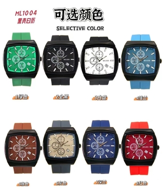 Custom White Dial Luxury Men's Watch Multiple Color Analog Display
