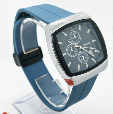 Large Dial Casual Business Wrist Watch Quartz Mens Watches With Silicone Strap