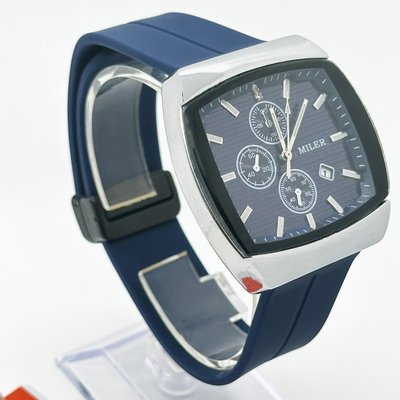 Large Dial Casual Business Wrist Watch Quartz Mens Watches With Silicone Strap