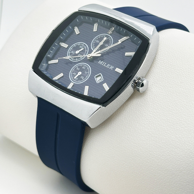 Large Dial Casual Business Wrist Watch Quartz Mens Watches With Silicone Strap