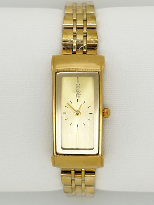 Casual Men Golden Color Wrist Watch Stainless Steel Quartz Wristwatch