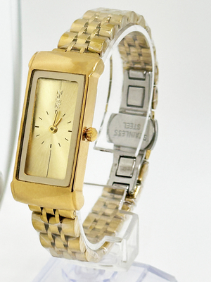 Casual Men Golden Color Wrist Watch Stainless Steel Quartz Wristwatch