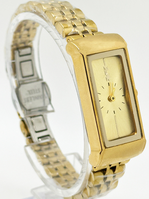 Casual Men Golden Color Wrist Watch Stainless Steel Quartz Wristwatch