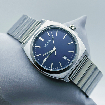 18mm Classic Stainless Steel Strap Watch Water Resistant To 30m With Luminous Hands