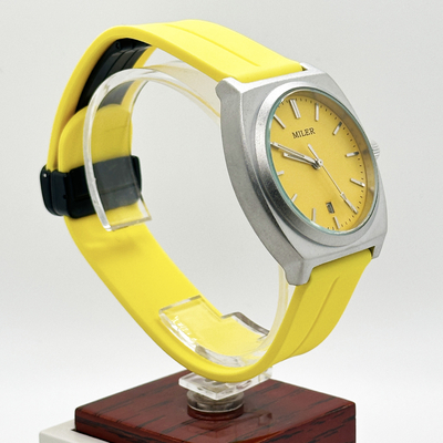 Silicone Strap Watch Mineral Glass Waterproof  With Digital Display Quartz Watch
