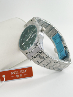 Waterproof and Stainless Steel Strap Watch with Digital Display and Quartz Movement