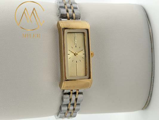 Sophisticated Lady Quartz Watch in Golden Dial and Gold And Silver Band