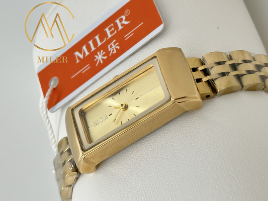 Sophisticated Lady Quartz Watch in Golden Dial and Gold And Silver Band
