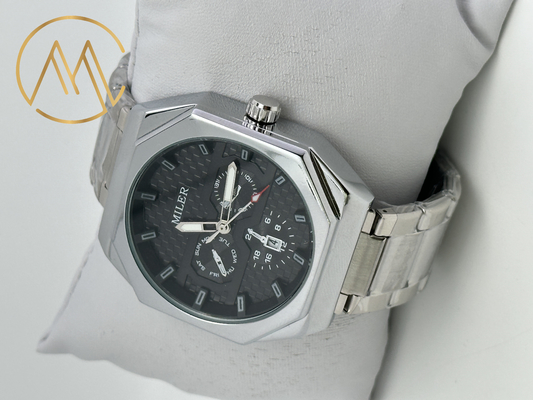 Customized Logo Watch Stainless Steel Band Quartz Watch with 7 Colors