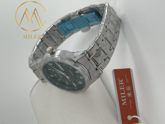 100 Meters Watch Stainless Steel Strap Watch With  Quartz Movement