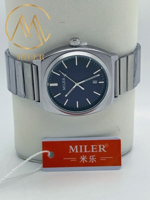 Customized Trendy Quartz Wrist Watches For Men With Luminous Hands Leather Band