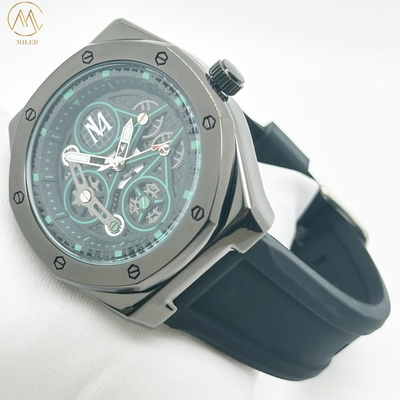 Minimalist Sport Silicone Wrist Watch Water Resistant Stainless Steel Case