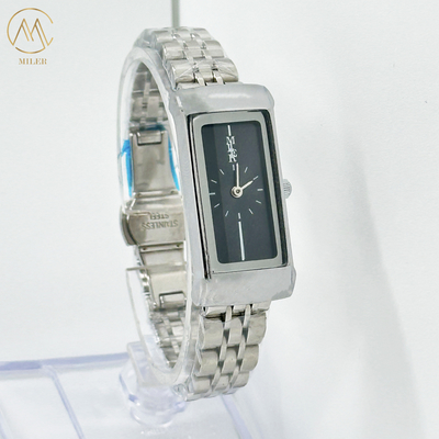 Custom Analog Lady Quartz Watch Silver And Golden Band Stainless Steel Quartz Watches