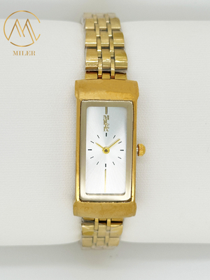 Sophisticated Lady Quartz Watch in Golden Dial and Gold And Silver Band