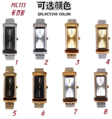 Black Dial Luxury Ladies Stylish Wrist Watch With Stainless Steel Strap
