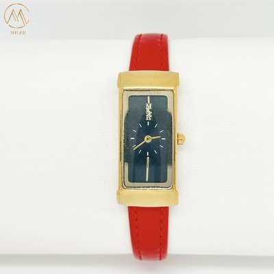 Red Leather Strap Lady Quartz Watch Fashion Quartz Leather Strap Wristwatches