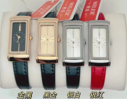 Red Leather Strap Lady Quartz Watch Fashion Quartz Leather Strap Wristwatches