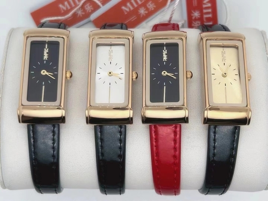 Scratch Resistant Elegant Womens Quartz Watch With Luminous Hands And Buckle Clasp