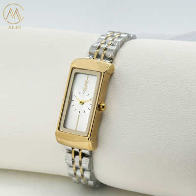 Elegant Lady Quartz Watch With 14mm Silver / Golden Stainless Steel Band