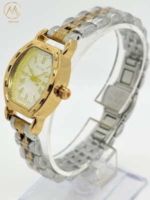Minimalist Stylish Stainless Steel Strap Watch Quartz Silver Waterproof Watch