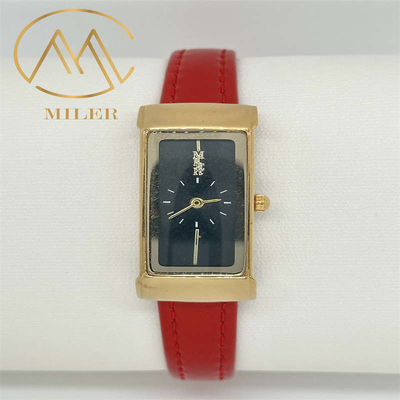 Fashion Design Women Quartz Wrist Watch Black / Red Band Color Special Features Waterproof