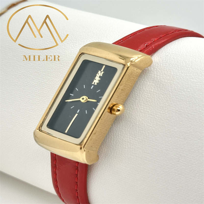 Fashion Design Women Quartz Wrist Watch Black / Red Band Color Special Features Waterproof
