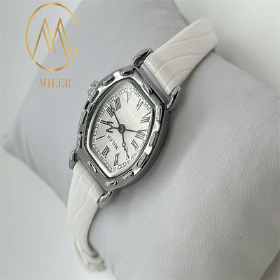 Customized LOGO Waterproof Quartz Wrist Watch For Women with Leather Strap