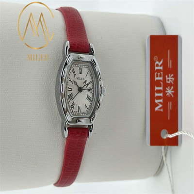 Timeless Elegance Leather Strap Quartz Watch Woman Watch