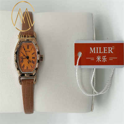 Timeless Elegance Leather Strap Quartz Watch Woman Watch