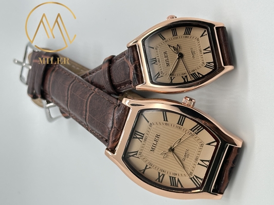 Modern Design Couple Watch Logo Customize Quartz Wristwatch for Adult
