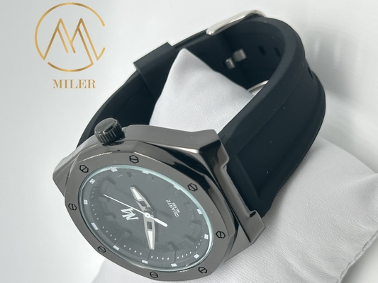 Silicone Strap Wristwatch Waterproof Quartz Multi-Function Watches