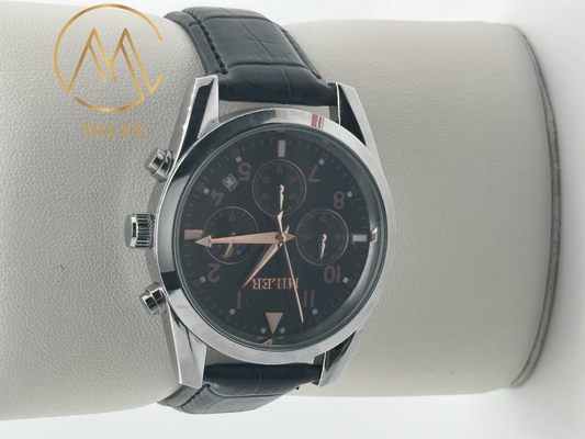 Fashion Round Dial Men′s Watch Design Multi-Function Calendar Quartz Wristwatch
