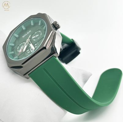 Men's Luxury Watch Waterproof Luminous Automatic Moon Date  Silicone Leisure Quartz Men's Watch