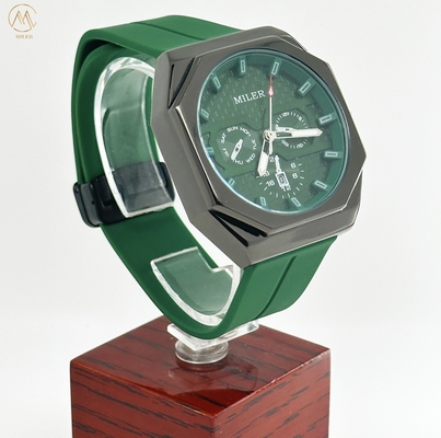 Men's Luxury Watch Waterproof Luminous Automatic Moon Date  Silicone Leisure Quartz Men's Watch