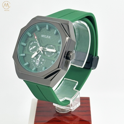 Men's Luxury Watch Waterproof Luminous Automatic Moon Date  Silicone Leisure Quartz Men's Watch
